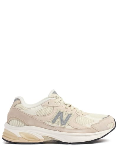 New Balance - Calfskin and mesh sneakers