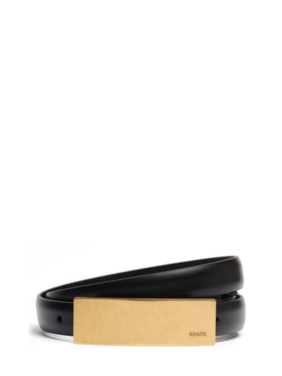 Khaite - Slim calfskin leather belt