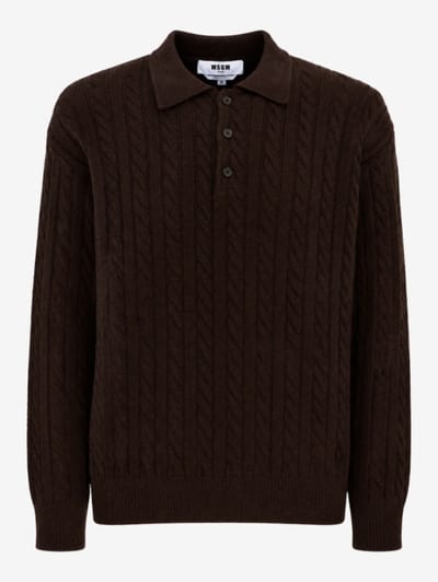 MSGM - Wool cashmere blend polo
