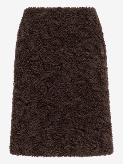 MSGM - Faux shearling midi skirt