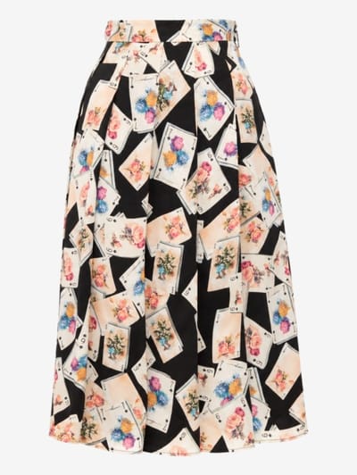 MSGM - Printed pleated midi skirt