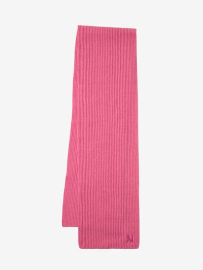 MSGM - Ribbed scarf with embroidered logo