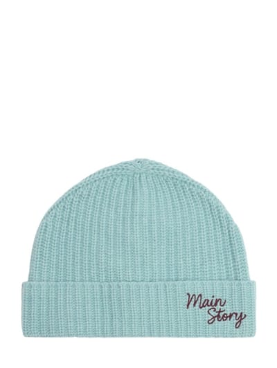 Main Story - Ribbed wool and cashmere blend beanie with embroidered logo
