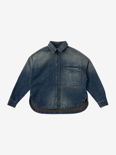 Nine In The Morning - Vintage-effect denim shirt