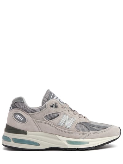 New Balance - 991 v2 leather and mesh sneakers