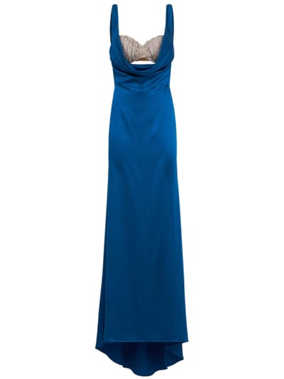 Giuseppe Di Morabito - Satin maxi dress with crystals