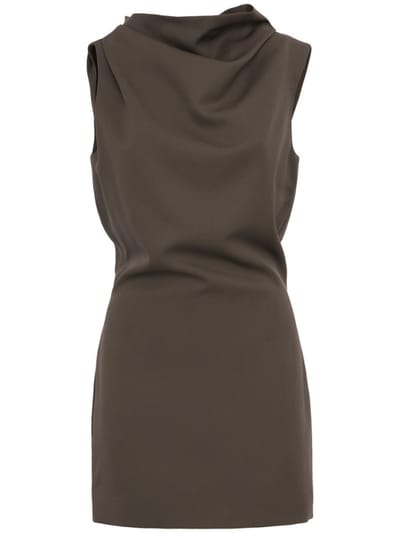 Khaite - Draped virgin wool mini dress