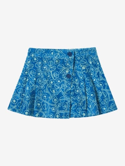 Bobo Choses - Sketchy Flowers print corduroy skirt