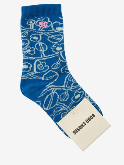 Bobo Choses - Sketchy Flowers print long socks