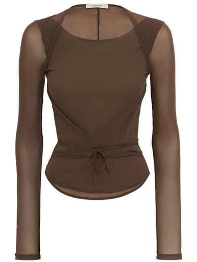 Lemaire - Ballerina wrap top with ties