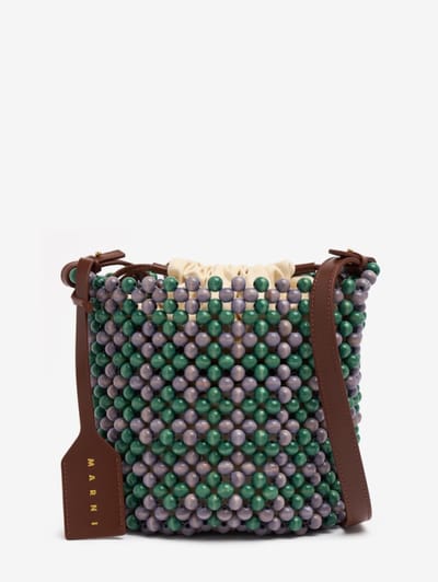 Marni - Wood bucket bag