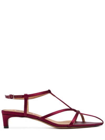 Jil Sander - Pointed satin cage sandals