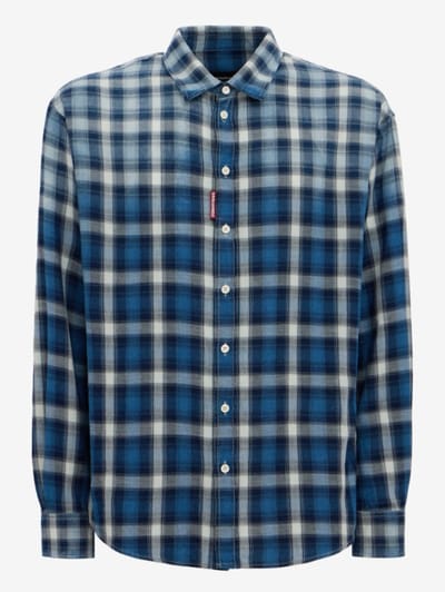 Dsquared2 - D2 washed check cotton shirt