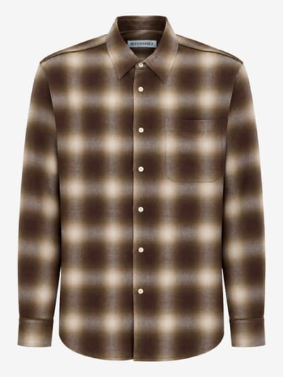 Bluemarble - Hazy checked cotton blend shirt