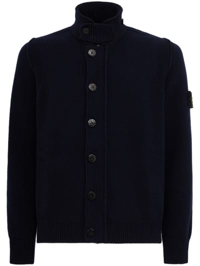 Stone Island - Knit high-neck button cardigan