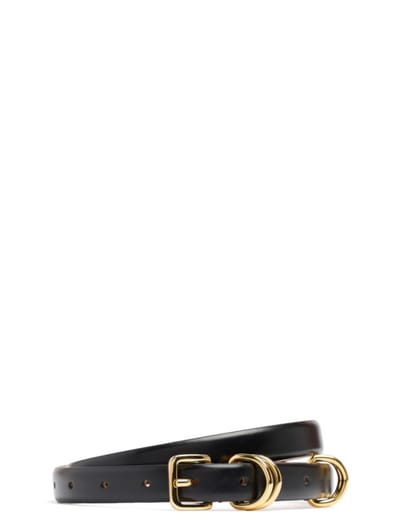 Déhanche - Calfskin belt with double rings