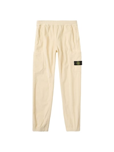 Stone Island Junior - Cotton corduroy tapered cargo pants