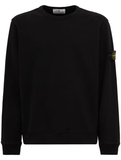 Stone Island - Cotton crewneck sweatshirt with badge