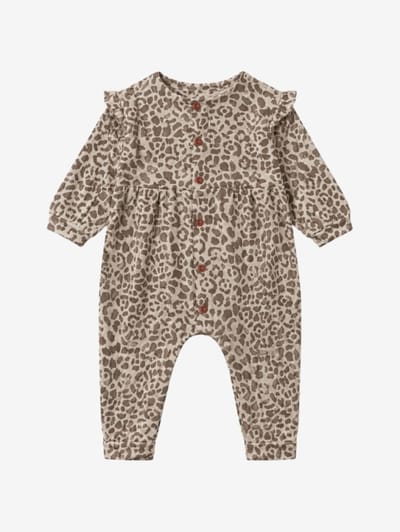1 + IN THE FAMILY - Leopard romper with ruffles