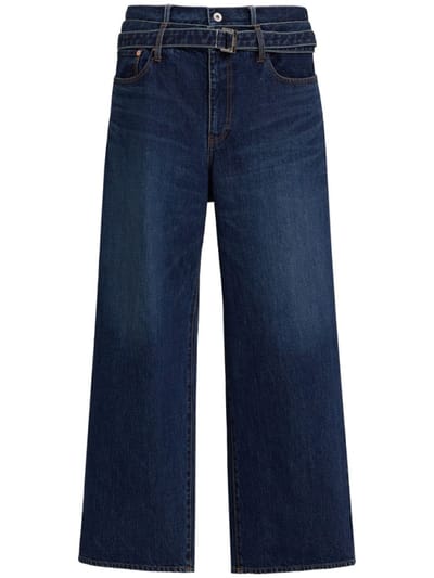 Sacai - Cotton denim jeans with belt