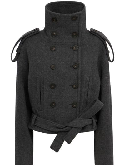 7 For All Mankind - Cropped double-breasted wool jacket
