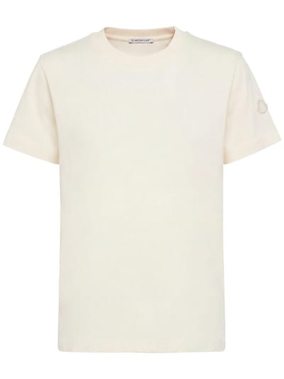 Moncler - Cotton T-shirt with embroidered logo