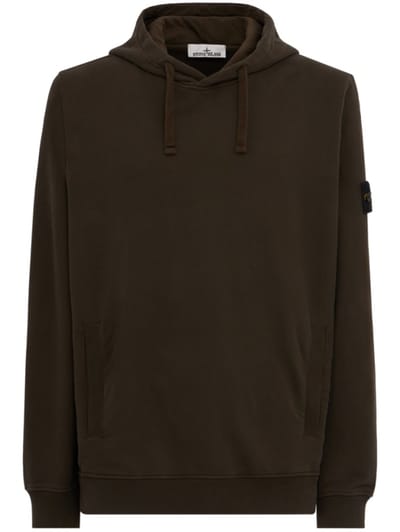 Stone Island - Cotton hoodie with logo badge