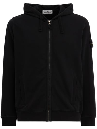 Stone Island - Zip-up hoodie with welt pockets