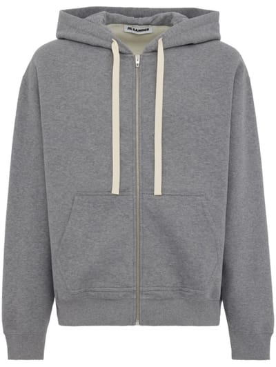 Jil Sander - Cotton logo print zip hoodie