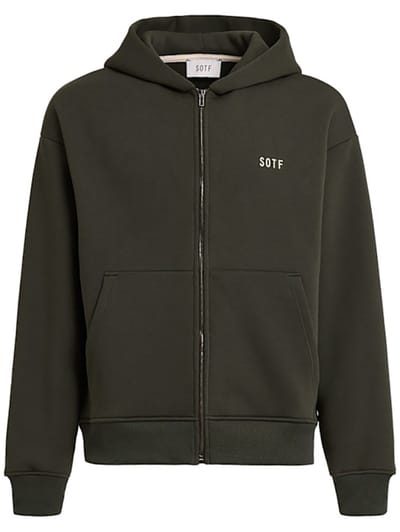 SOTF - Cotton zip-up hooded sweatshirt