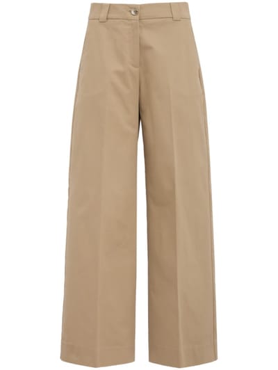 CRUNA - Flat front wide leg regular fit pants