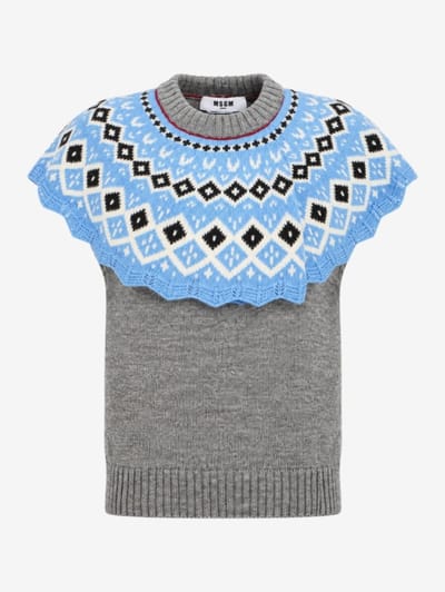MSGM - Vest with cape collar