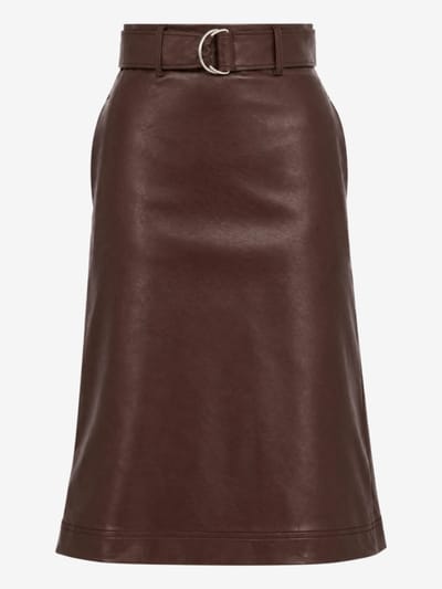 MSGM - Viscose asymmetric midi skirt with lace