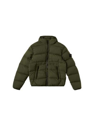 Stone Island Junior - Hooded nylon down jacket