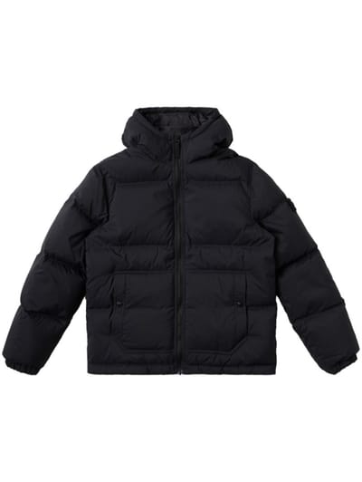 Stone Island Junior - Hooded nylon down jacket