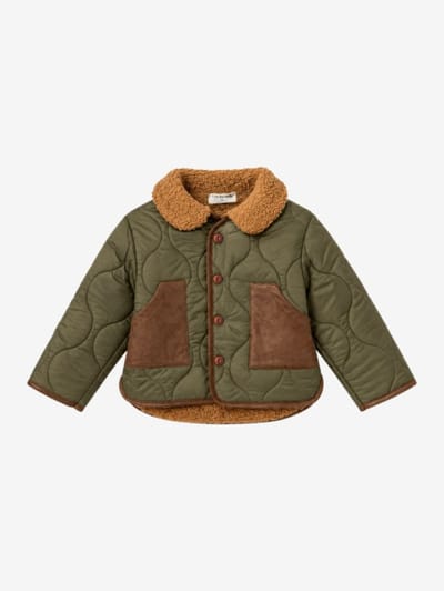 1 + IN THE FAMILY - Quilted jacket with faux fur collar