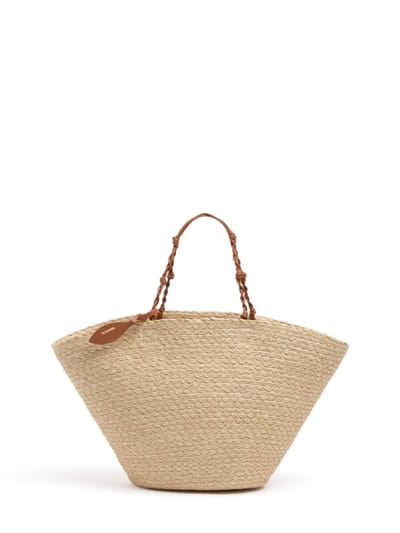 Jil Sander - Large raffia-effect shopping bag