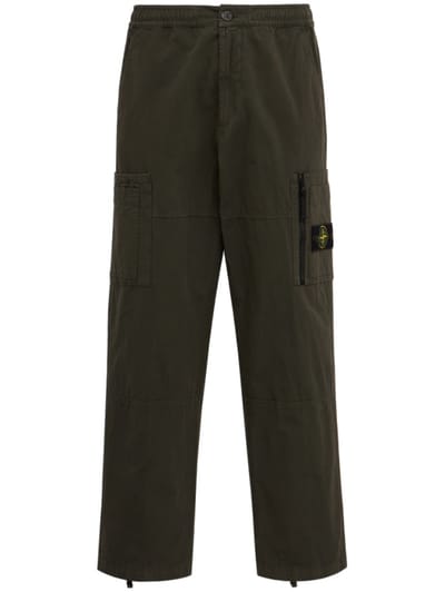 Stone Island - Cotton cargo pants with pockets
