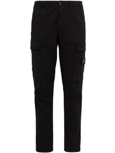 Stone Island - Logo cotton slim pants