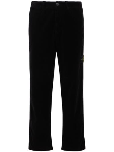 Stone Island - Logo cotton slim pants