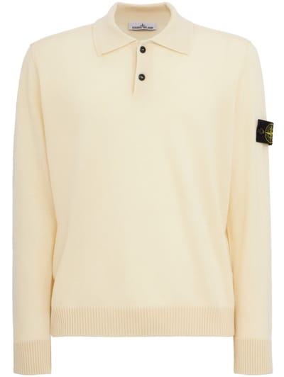 Stone Island - Knit polo sweater with buttons
