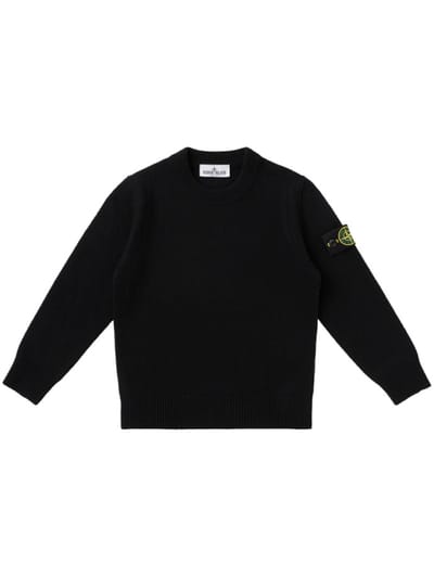 Stone Island Junior - Crewneck sweater with badge