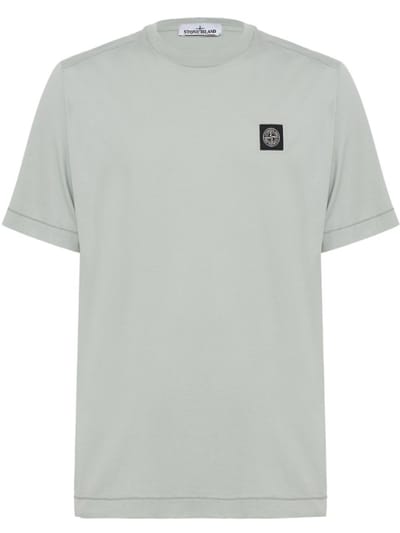 Stone Island - Cotton T-shirt with logo patch