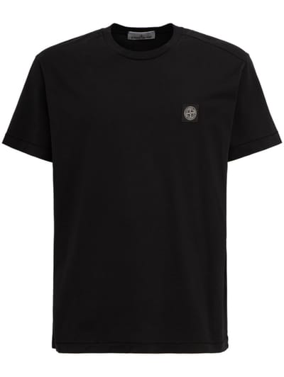 Stone Island - Cotton T-shirt with logo patch
