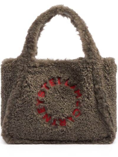 Stella McCartney - Shearling-effect tote bag with logo
