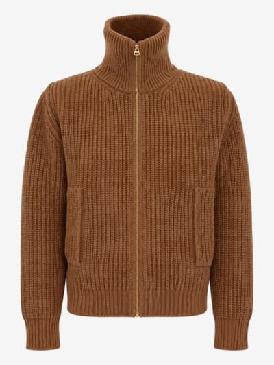 ANIPS - Superfine full zip wool knit sweater 