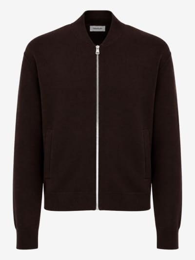DIANA STUDIO - Merino wool bomber jacket with zip closure