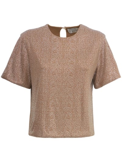 Giuseppe Di Morabito - Mesh T-shirt with crystals