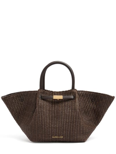 DeMellier - Raffia-effect tote bag with strap