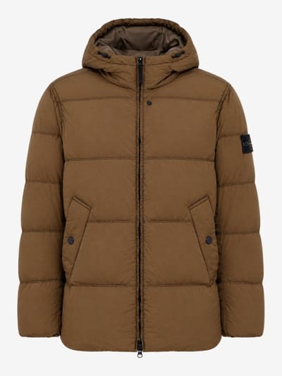 Stone Island - Nylon hooded down jacket